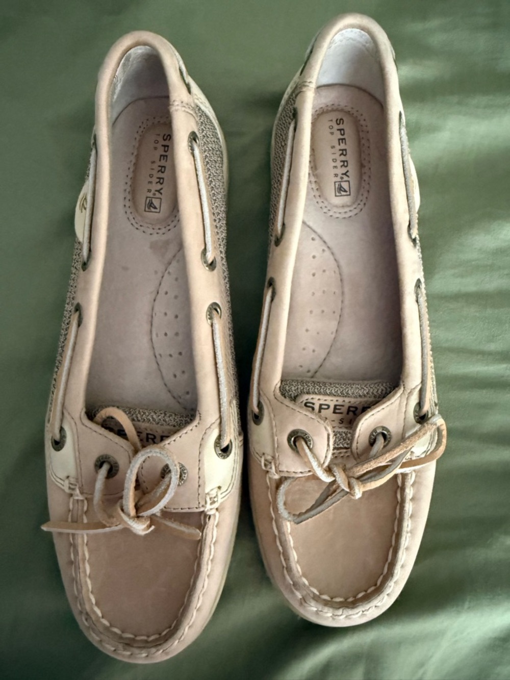 Sperry Women’s Moccasin Boat Shoes in Light Beige